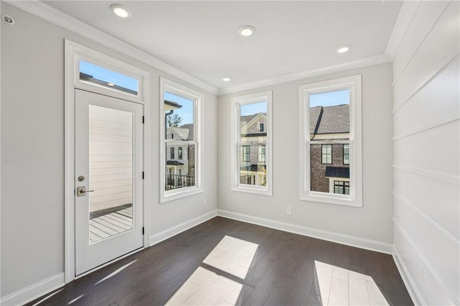 Spacious, unfurnished interior of a new home in Towns on Thompson, Alpharetta (Image 55).