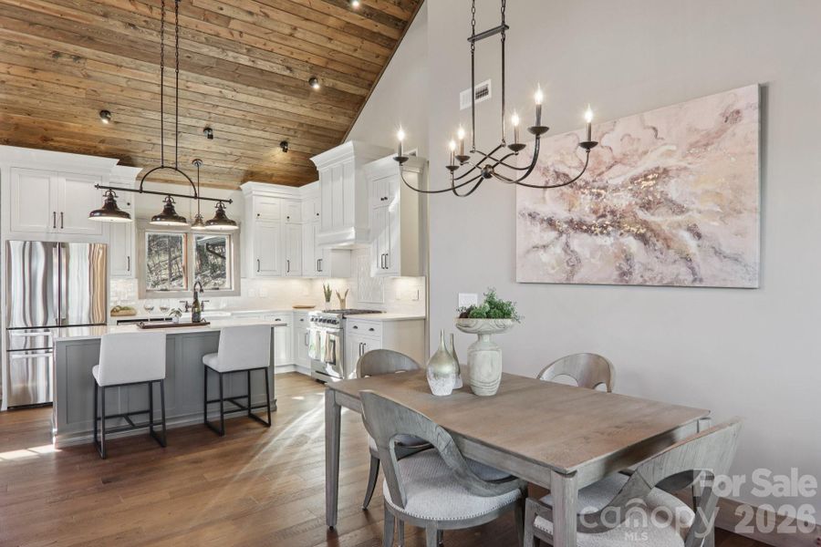 Furnished interior view inside a new home in , Maggie Valley (Image 9).