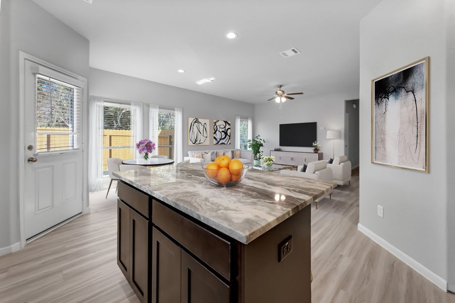 Representative furnished interior of a home built from the Floor Plan 1243 by Colina Homes in River Ranch, Dayton (Image 10).