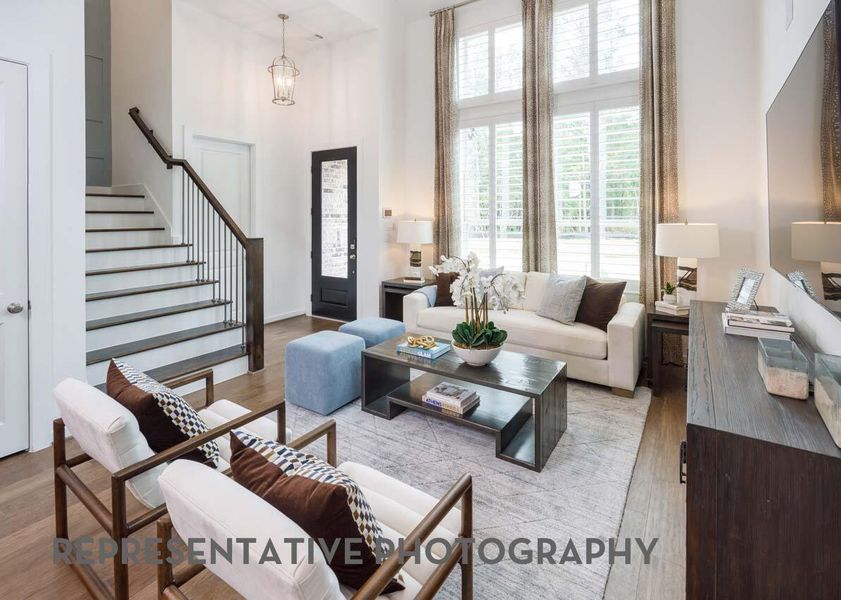 Furnished interior view inside a new home in Bridgeland Central, Cypress (Image 5). Furnished interior view inside a new home in Bridgeland Central, Cypress (Image 5).