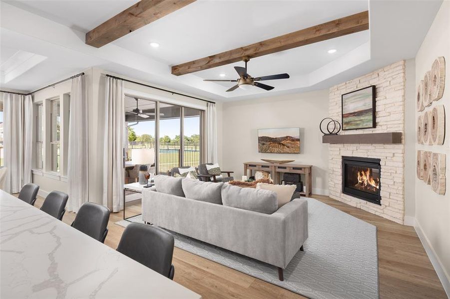 Furnished interior view inside a new home in , Prosper (Image 29).