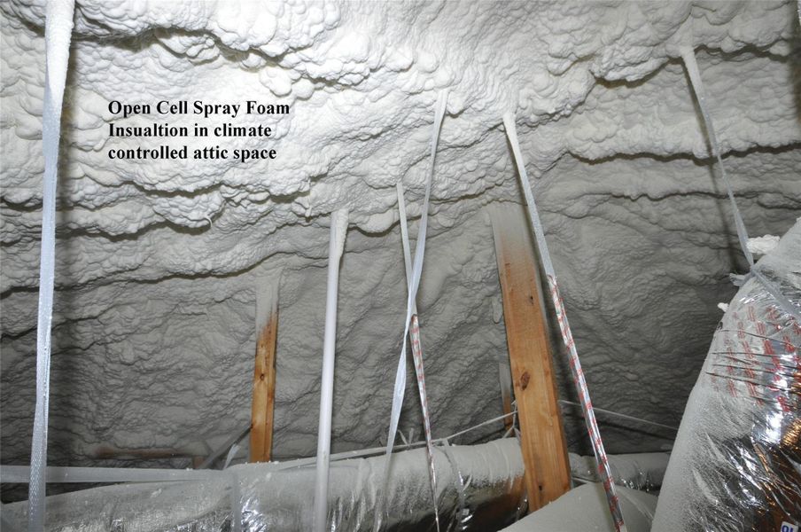 Attic is climate controlled and insulation is open cell spray foam.