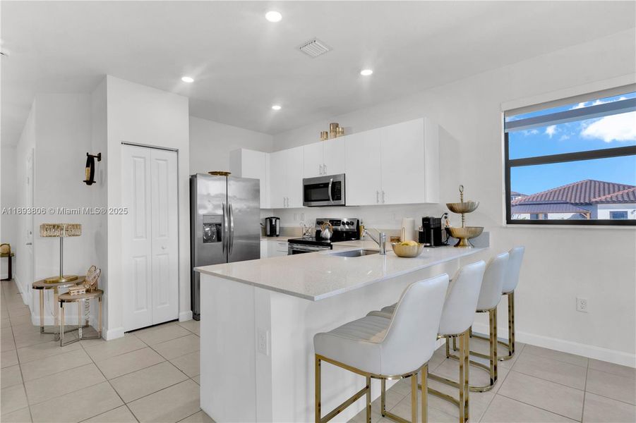 Furnished interior view inside a new home in , Miami (Image 9).