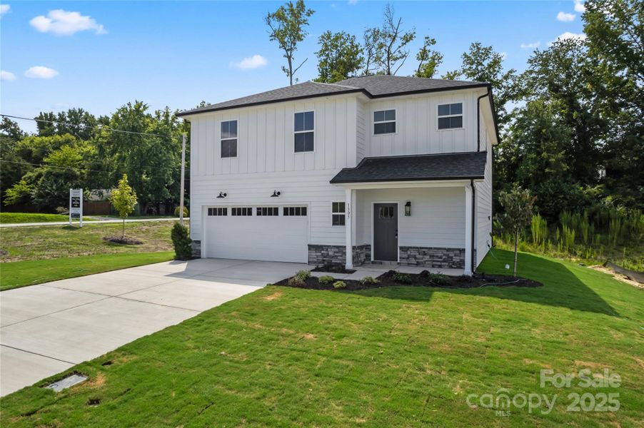 Front exterior of a new home in , Kannapolis, NC, highlighting curb appeal (Image 2).