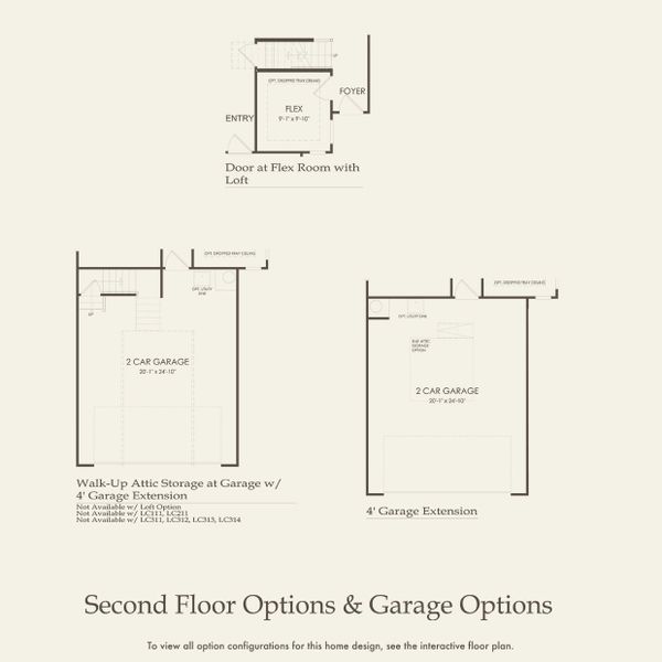 2D floor plan layout for the Compass by Del Webb in Del Webb Southern Harmony, Murfreesboro, TN (Image 3).
