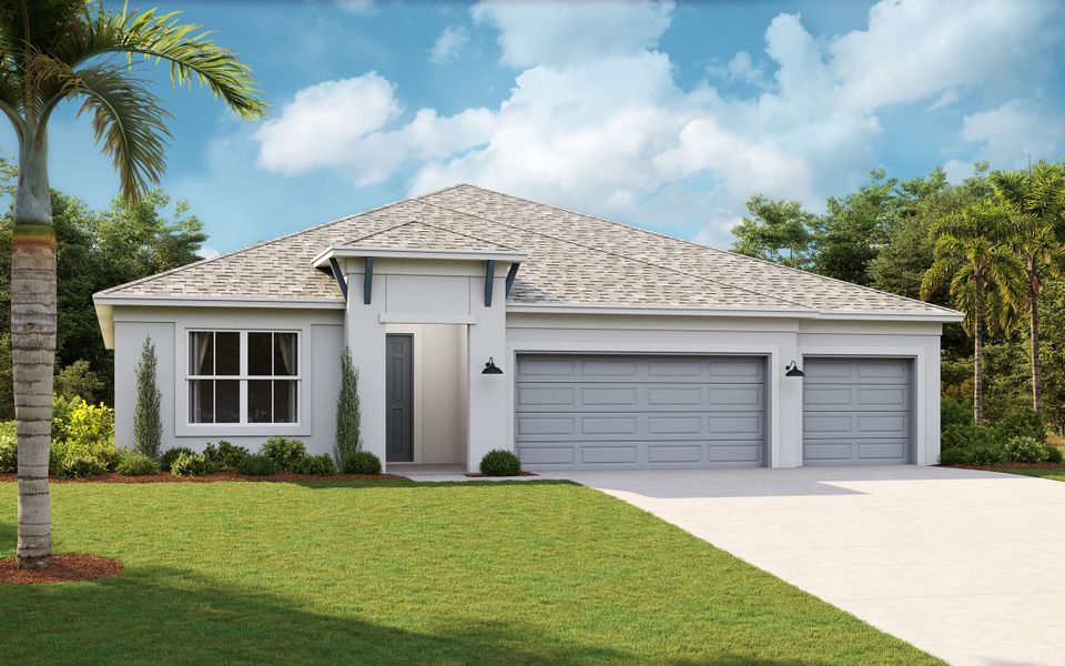 Representative exterior photo of a completed home built from the Amelia by Cardel Homes in Fieldstone, Plant City, FL (Image 2). Representative exterior photo of a completed home built from the Amelia by Cardel Homes in Fieldstone, Plant City, FL (Image 2).