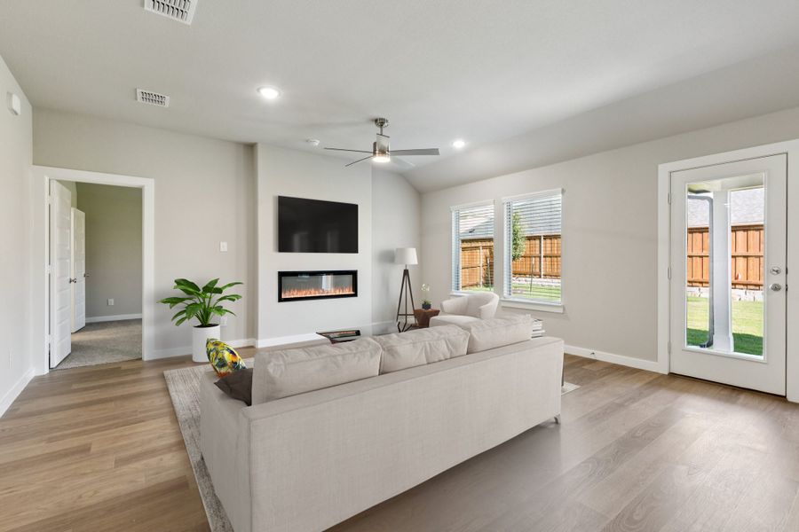 Living Room in the Emmy II home plan by Trophy Signature Homes - REPRESENTATIVE PHOTO Living Room in the Emmy II home plan by Trophy Signature Homes - REPRESENTATIVE PHOTO