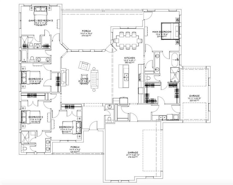 2D floor plan layout of this home in , Farmersville, TX (Image 3). 2D floor plan layout of this home in , Farmersville, TX (Image 3).