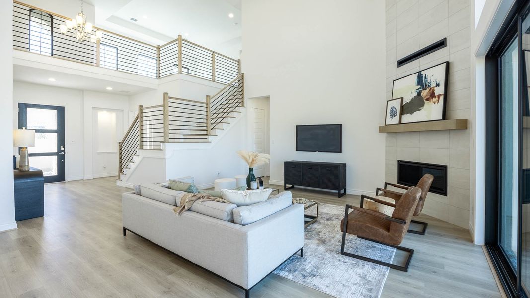 Furnished interior view inside a new home in Santa Rita Ranch 90', Liberty Hill (Image 3).
