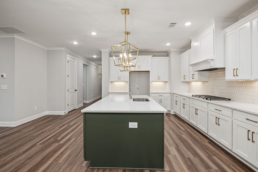 Plenty of cabinet space within the kitchen