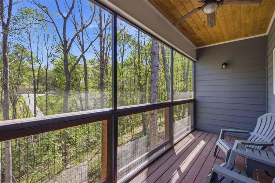 Exterior details and patio area of a home in , Clarkesville (Image 25).