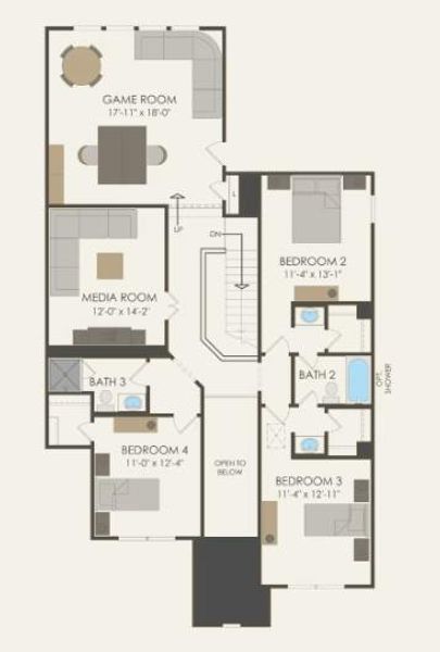 Pulte Homes, Lawson/D floor plan second level Pulte Homes, Lawson/D floor plan second level