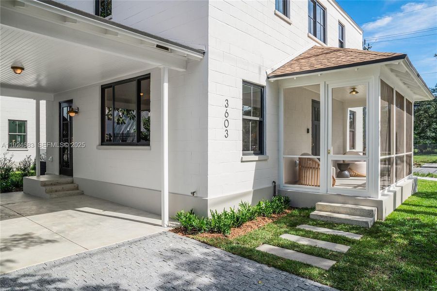 Exterior details and patio area of a home in , Miami (Image 3). Exterior details and patio area of a home in , Miami (Image 3).