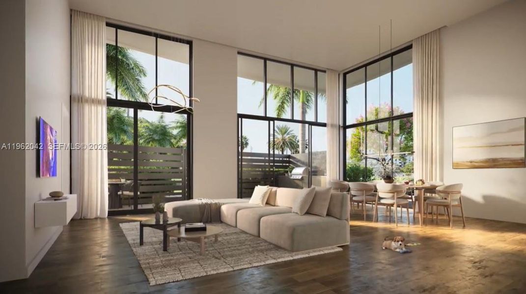 Furnished interior view inside a new home in , North Miami Beach (Image 4).