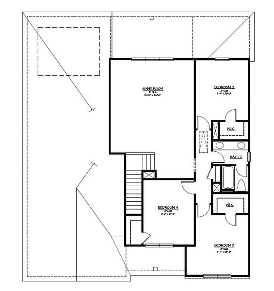 2D floor plan layout for the The Roswell by Smith Family Homes in Savannah Highlands, Savannah, GA (Image 4).