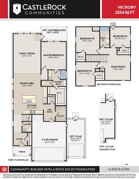 2D floor plan layout of this home in The Canopies, Splendora, TX (Image 2).