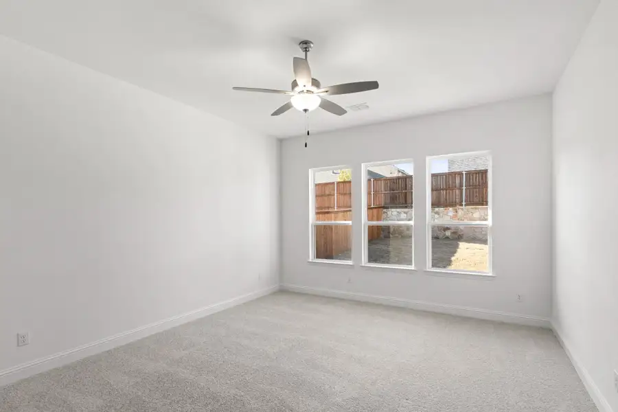Representative unfurnished interior of a home built from the Hawkins by UnionMain Homes in Lake Breeze, Lavon (Image 26). Representative unfurnished interior of a home built from the Hawkins by UnionMain Homes in Lake Breeze, Lavon (Image 26).
