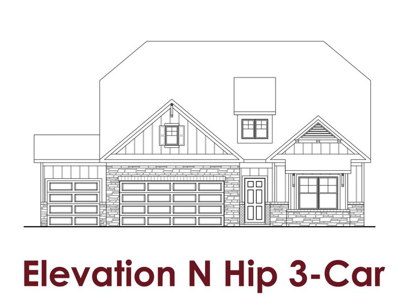 Representative rendering of the exterior for the Bluff                                                                Primary Suite on Main by Chafin Communities (Image 14).