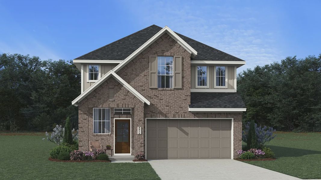 Representative exterior photo of a completed home built from the Sage by Chesmar Homes in The George, Richmond, TX (Image 21).