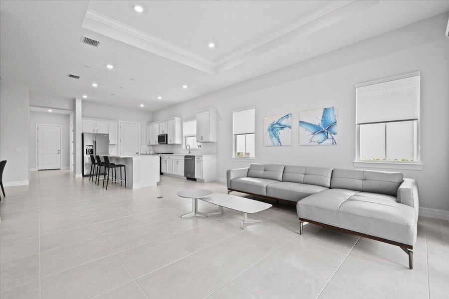 Furnished interior view inside a new home in Avondale at Avenir, Palm Beach Gardens (Image 22).