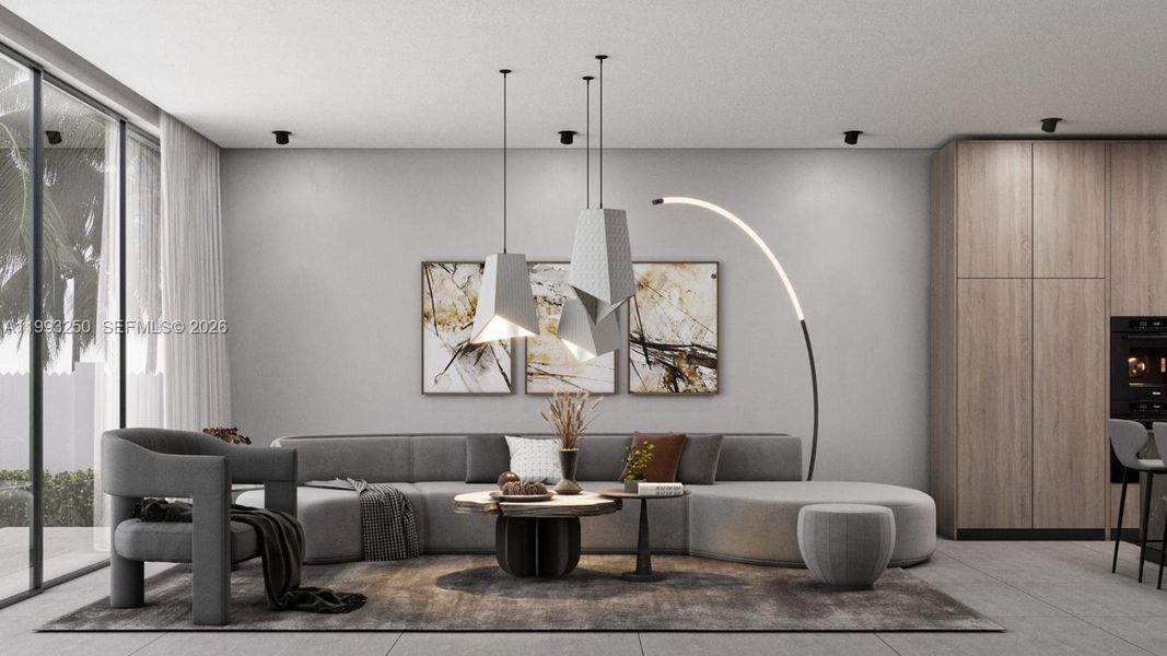 Furnished interior view inside a new home in , Fort Lauderdale (Image 21).