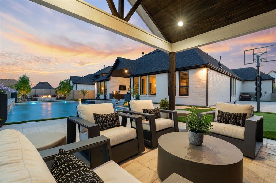 Exterior details and patio area of a home in , Argyle (Image 21).