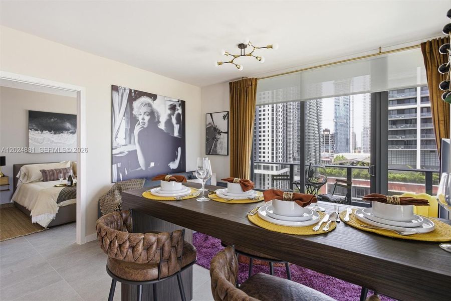 Furnished interior view inside a new home in , Miami (Image 10). Furnished interior view inside a new home in , Miami (Image 10).