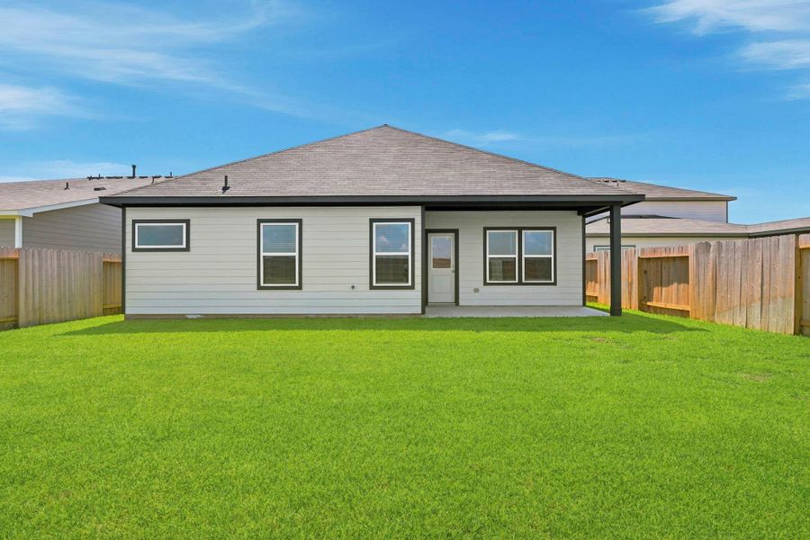 Exterior details and patio area of a home in Mirabella, Brookshire (Image 17).
