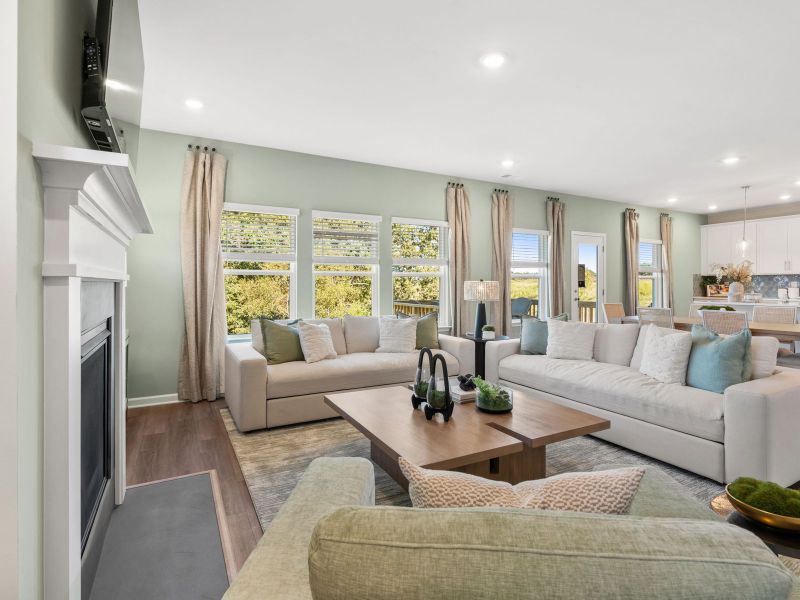 Host movie or game night in the comfortable great room.