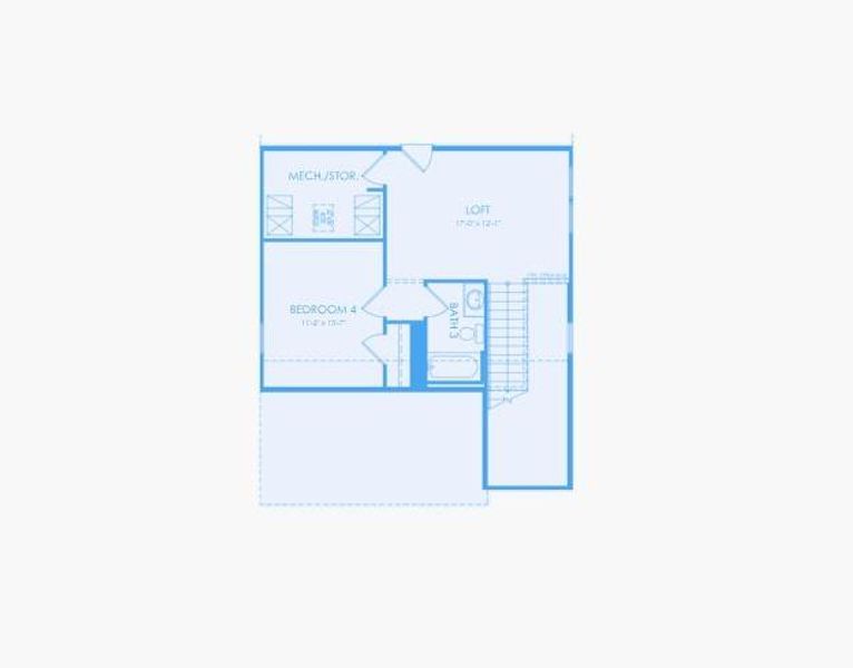 2D floor plan layout of this home in Sun City Peachtree, Griffin, GA (Image 3).