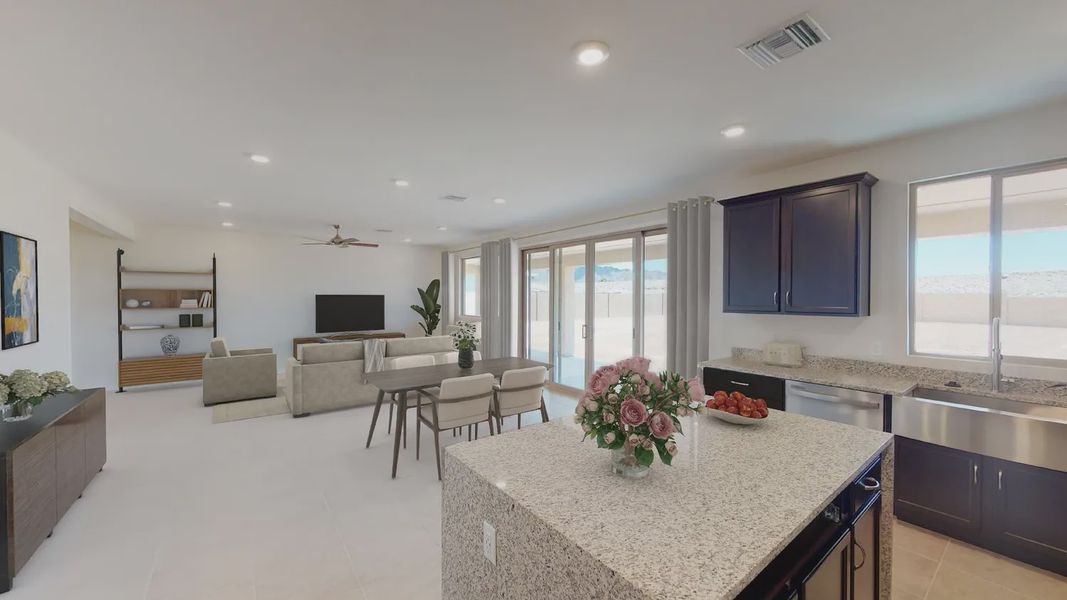 Representative furnished interior of a home built from the 201 by Elliott Homes in Las Barrancas, Yuma (Image 12).