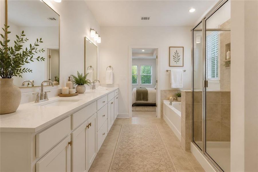 Furnished interior view inside a new home in Bailey Fence, Dacula (Image 30).