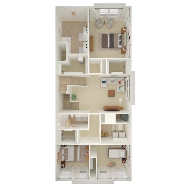 2D floor plan layout for the Laconia III - End Unit by K. Hovnanian® Homes in Aria at Silverstone, Scottsdale, AZ (Image 10).