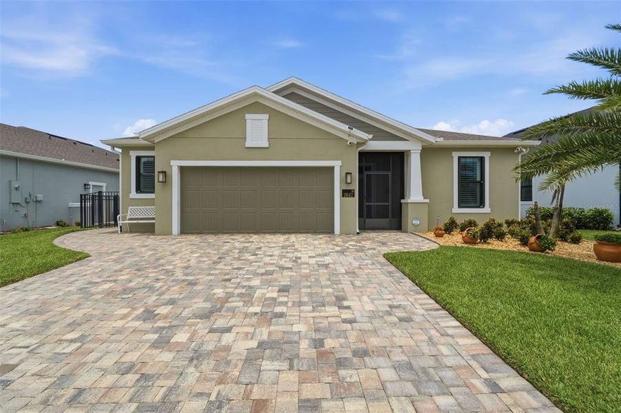Front exterior of a new home in , Melbourne, FL, highlighting curb appeal (Image 2). Front exterior of a new home in , Melbourne, FL, highlighting curb appeal (Image 2).