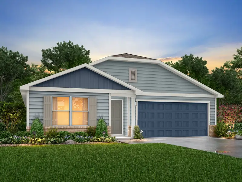 Representative exterior photo of a completed home built from the Monroe by National HomeCorp in Walnut Hills, La Grange, NC (Image 2).