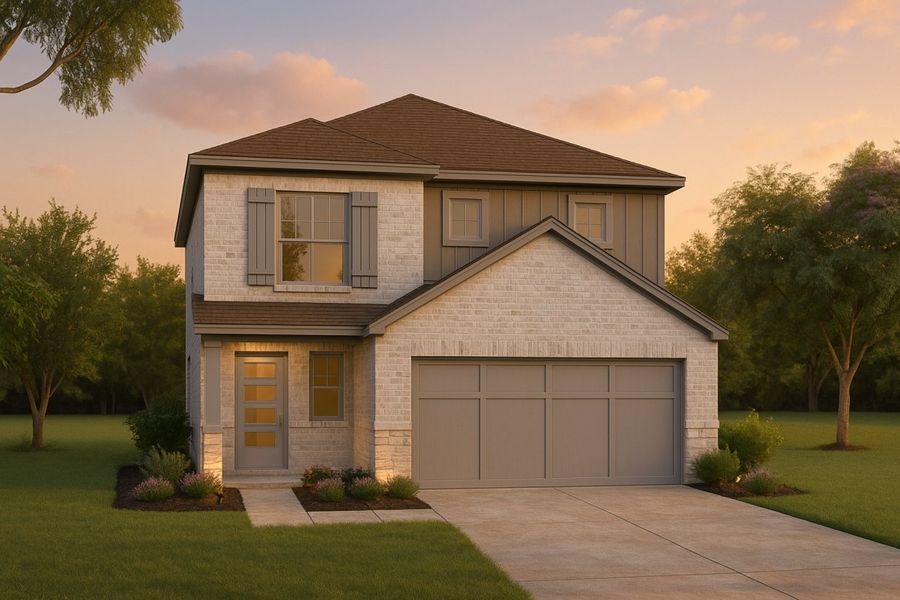 Representative exterior photo of a completed home built from the Wise Colony At Pinehurst by Brohn Homes in Colony at Pinehurst, Pinehurst, TX (Image 15). Representative exterior photo of a completed home built from the Wise Colony At Pinehurst by Brohn Homes in Colony at Pinehurst, Pinehurst, TX (Image 15).