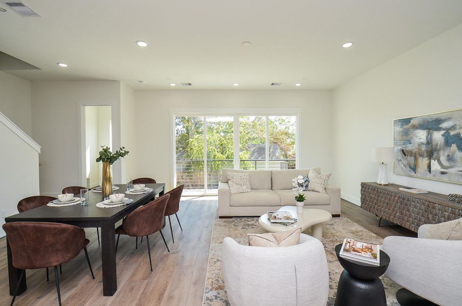 Living room/ Dining (Sample photo from similar floor plan built by the builder)