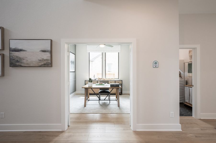 Representative furnished interior of a home built from the Goldeneye by Tri Pointe Homes in Jubilee 50′, Hockley (Image 79).