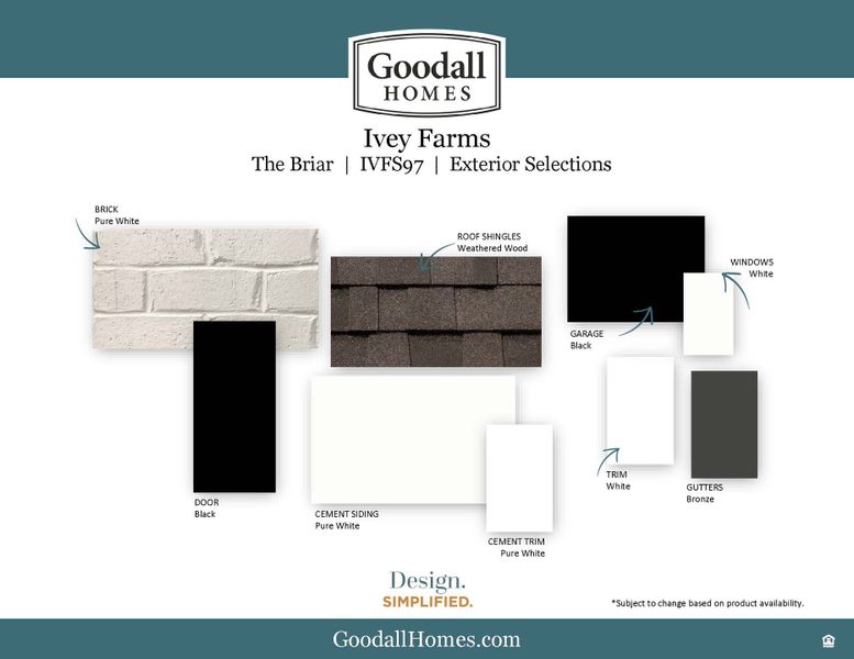 Sample of building materials used in homes in Ivey Farms, Farragut (Image 35). Sample of building materials used in homes in Ivey Farms, Farragut (Image 35).