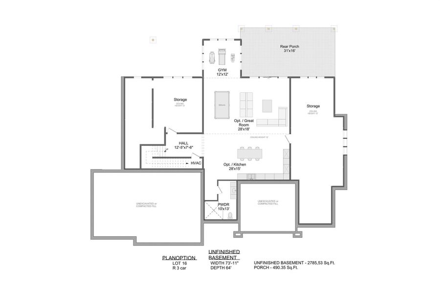 Option for basement a finished basement Option for basement a finished basement