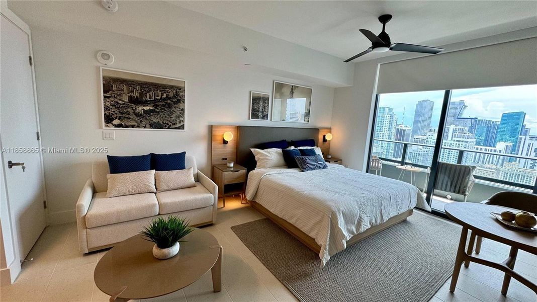 Furnished interior view inside a new home in , Miami (Image 2).