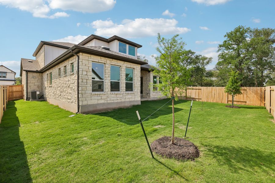 Exterior details and patio area of a home in Persimmon, Buda (Image 17). Exterior details and patio area of a home in Persimmon, Buda (Image 17).