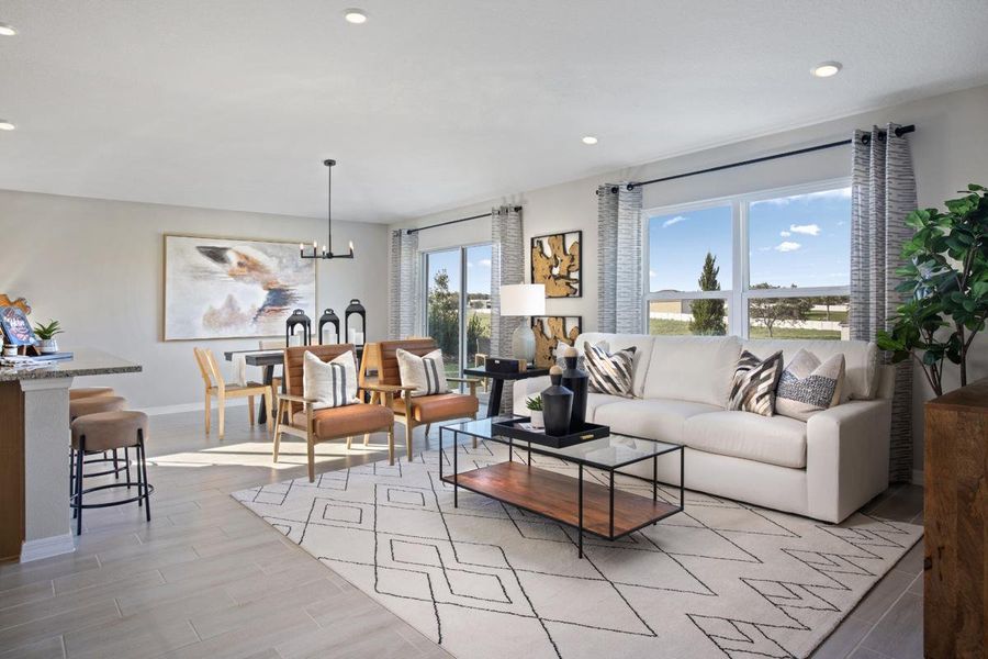 Representative furnished interior of a home built from the Plan 1541 Modeled by KB Home in Landings at Lake Mabel Loop, Lake Wales (Image 6).