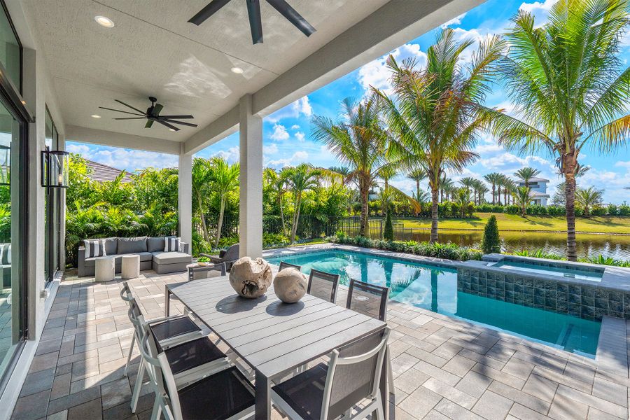 Representative exterior details of a home built from the Harper by GL Homes in Valencia Del Mar (55+), Boynton Beach (Image 3).