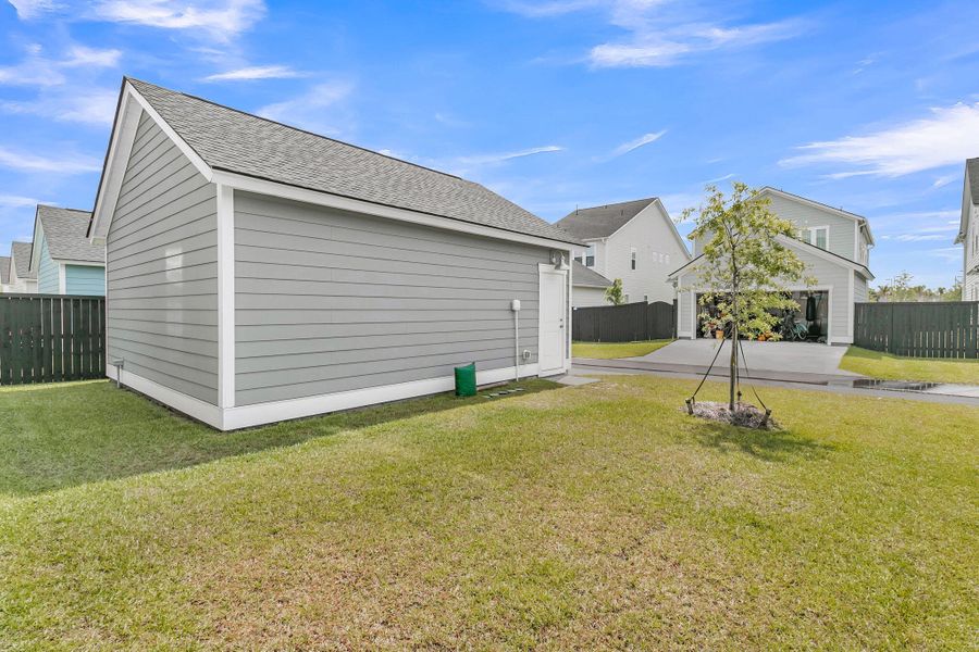 Exterior details and patio area of a home in Carnes Crossroads, Summerville (Image 35). Exterior details and patio area of a home in Carnes Crossroads, Summerville (Image 35).