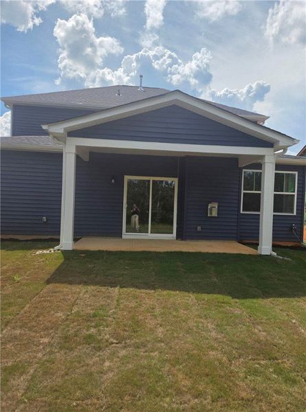 Back covered patio Back covered patio