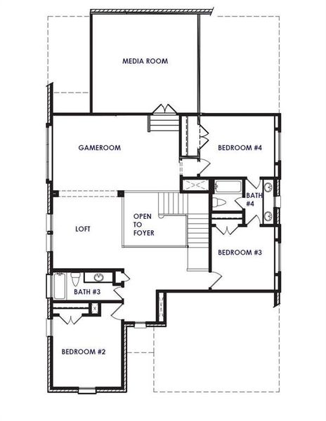 2D floor plan layout of this home in Mercer Meadows, Royse City, TX (Image 4). 2D floor plan layout of this home in Mercer Meadows, Royse City, TX (Image 4).