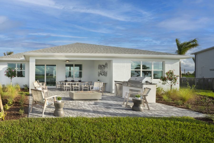 Representative exterior details of a home built from the Biscayne Bay by Mattamy Homes in Tradition, Port St. Lucie (Image 3).