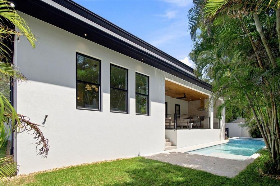 Exterior details and patio area of a home in , Tampa (Image 3). Exterior details and patio area of a home in , Tampa (Image 3).