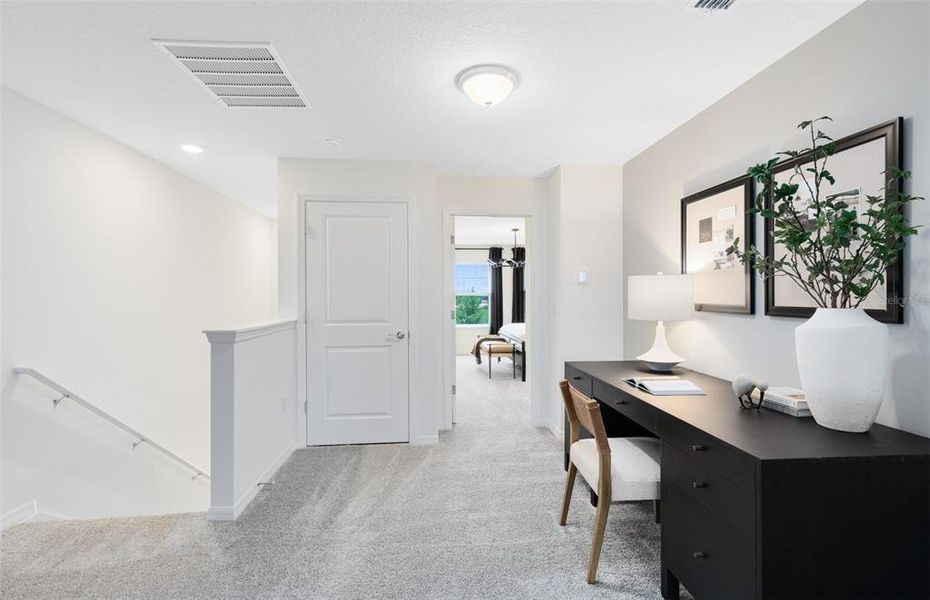 Furnished interior view inside a new home in Silverleaf Oaks, Winter Garden (Image 24). Furnished interior view inside a new home in Silverleaf Oaks, Winter Garden (Image 24).